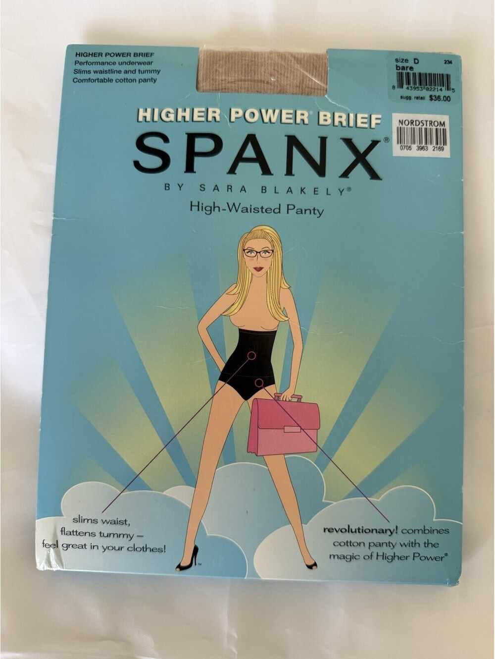 NEW Spanx Women's Higher Power Brief Size D Bare Tan High Waisted Panty